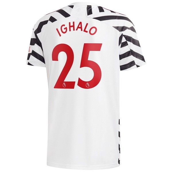 Camiseta Manchester United NO.25 Ighalo Tercera equipo 2020-2021 Blanco
